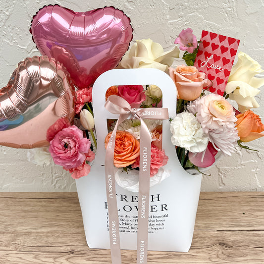 Flower Bag - White Opal